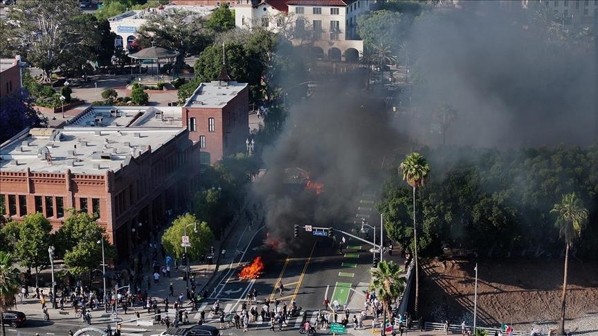 تواصل المظاهرات المؤيدة للمهاجرين في لوس أنجلوس