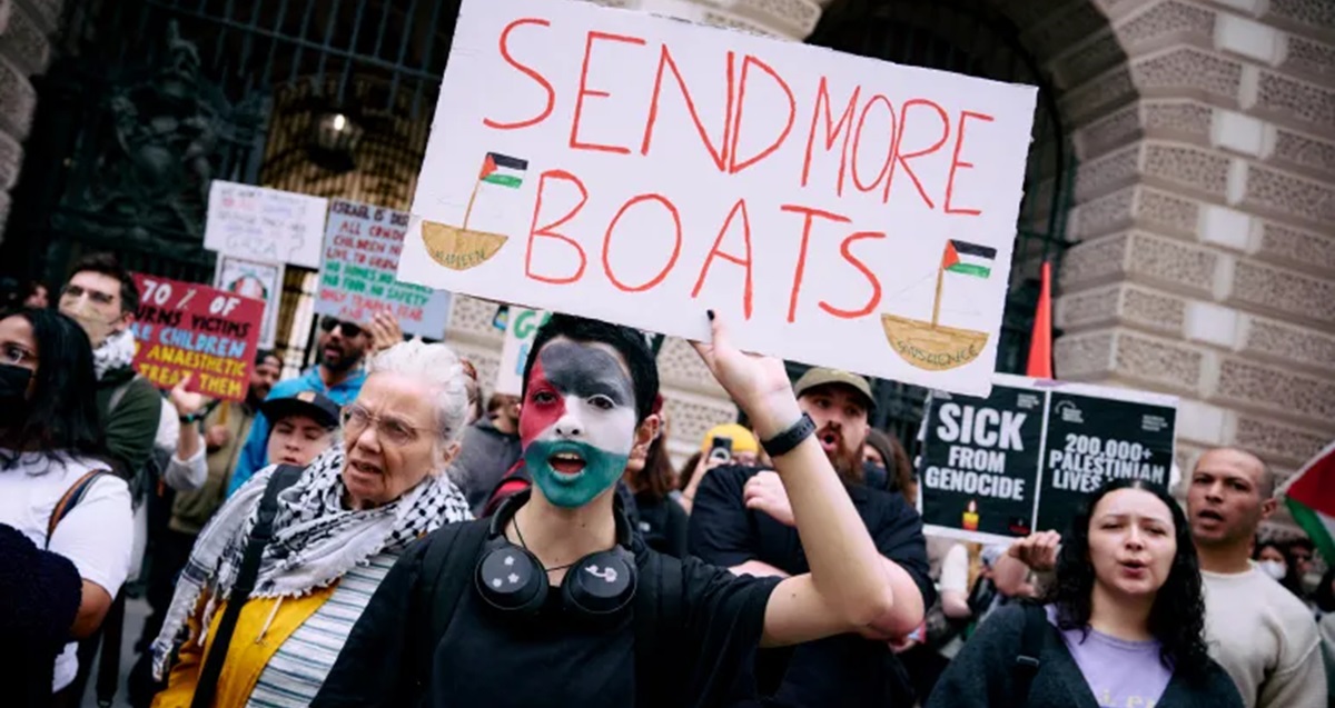 عشرات الآلاف يشاركون في مسيرة مؤيدة للفلسطينيين في أكبر مدن نيوزيلندا