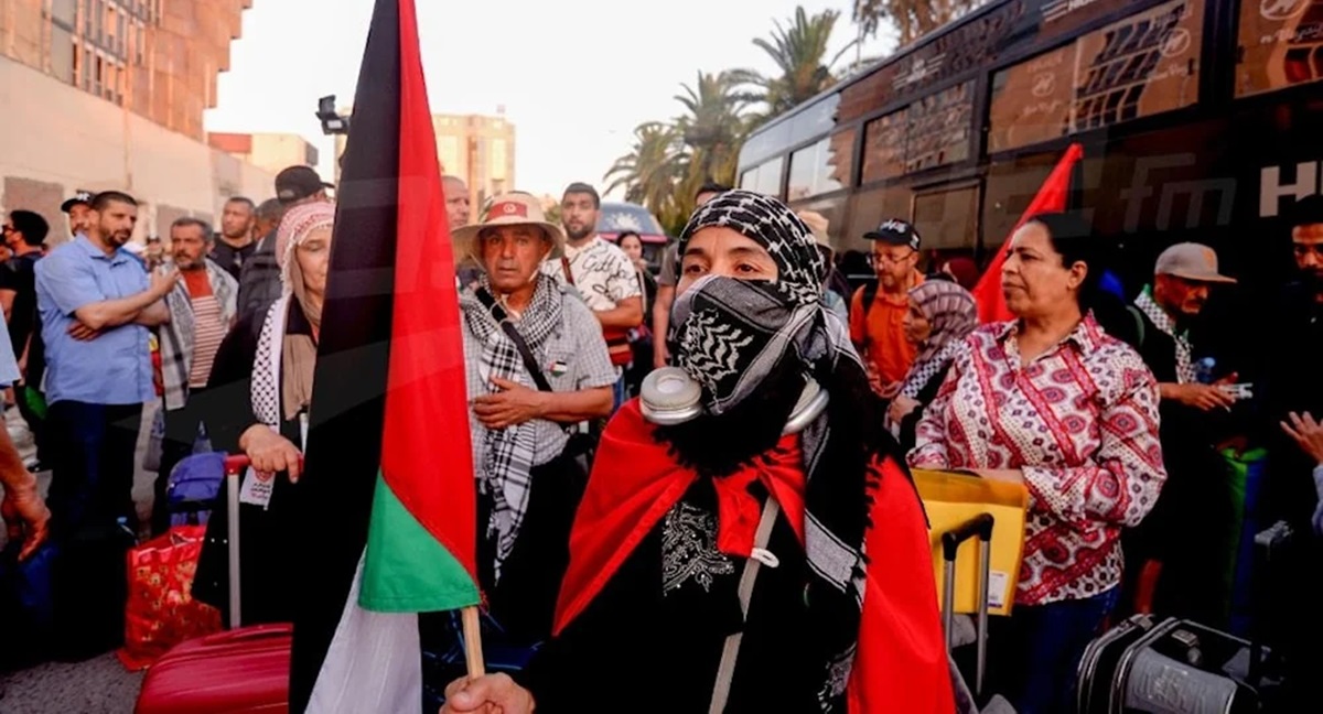 "قافلة الصمود" تنطلق من تونس نحو غزة  