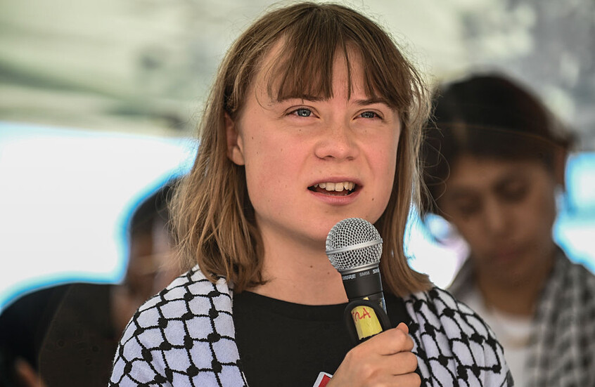 الناشطة ثونبرغ المشاركة باسطول الصمود: نطالب بإنهاء الحصار الإسرائيلي على غزة