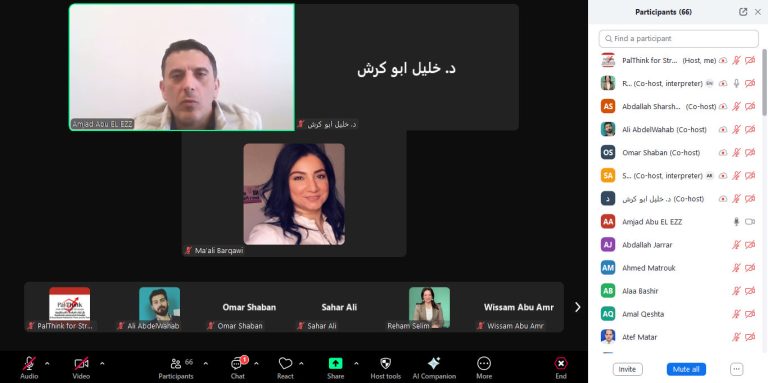 بال ثينك تختتم مشروع “تعزيز مساهمة المجتمع المدني الفلسطيني في صياغة مستقبل فلسطين”