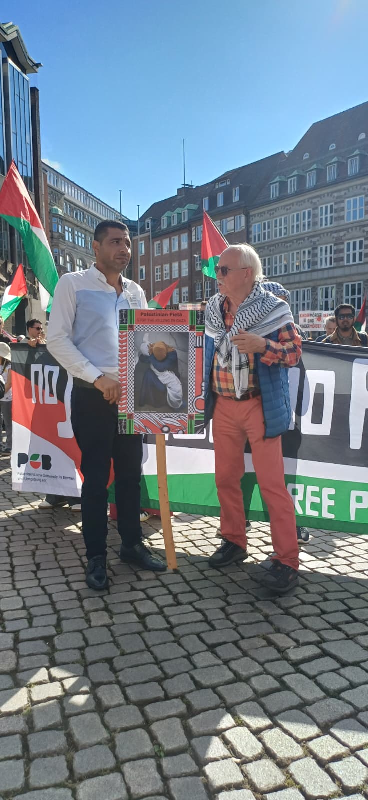 تظاهرة حاشدة في مدينة بريمن تنديدا بالعدوان  على غزة ورفضا للتهجير والتجويع 