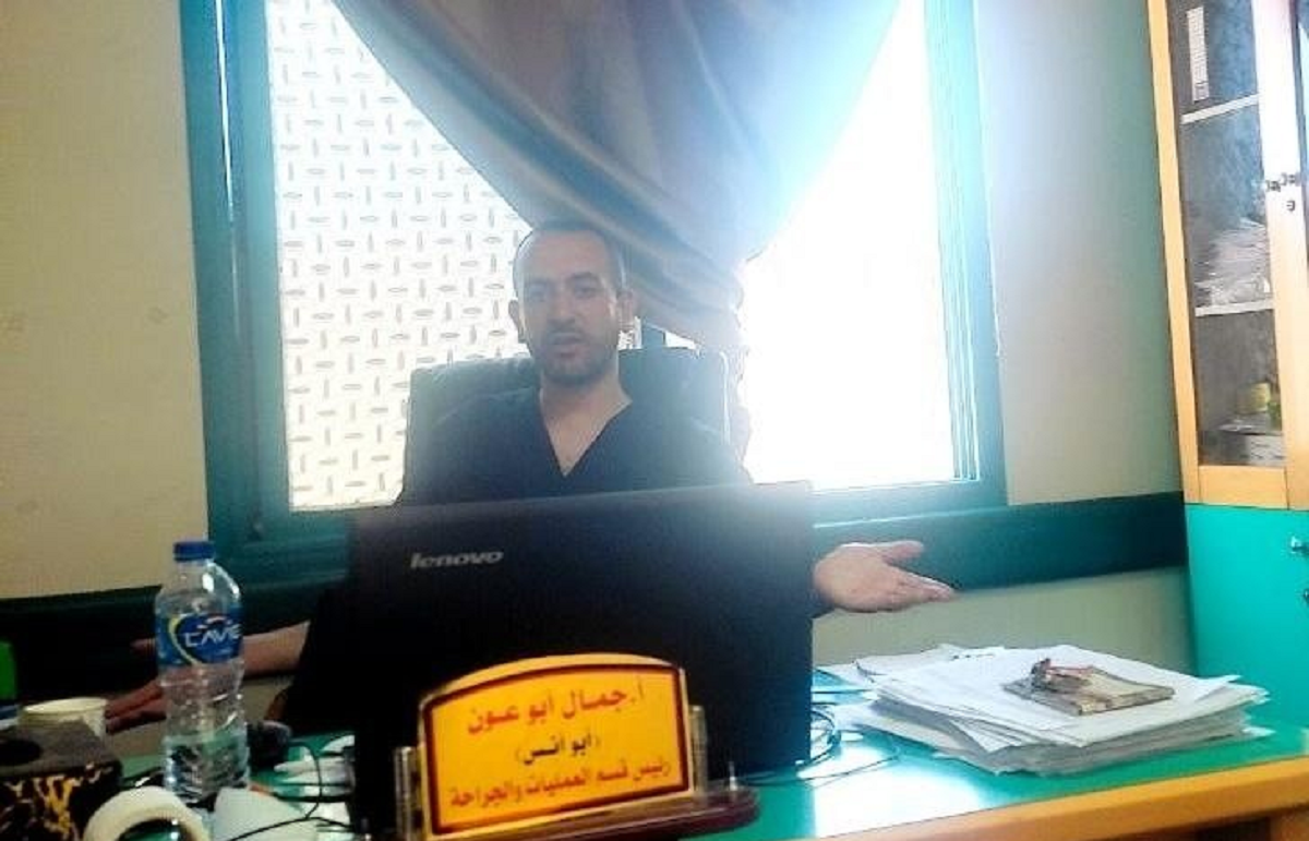 استشهاد رئيس قسم التخدير بمستشفى يافا جمال أبو عون في قصف الاحتلال دير البلح