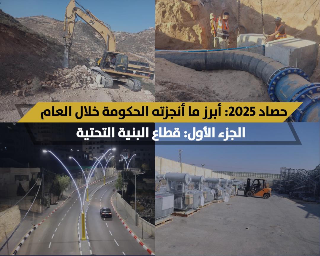 أبرز إنجازات  الحكومة في قطاع البنية التحتية خلال عام 2025