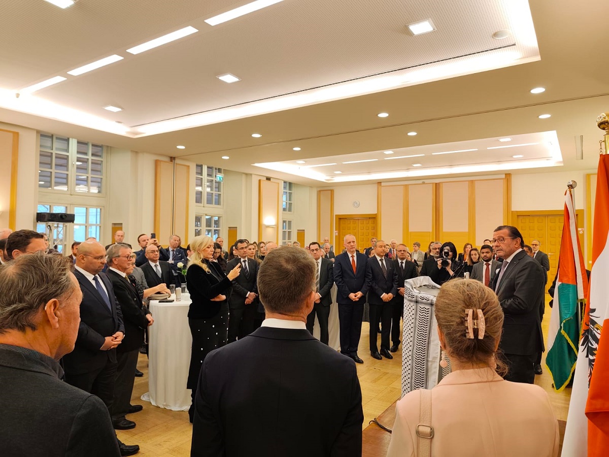 سفارتنا لدى النمسا تحيي اليوم الوطني الفلسطيني وتحوله لصرخة من أجل فلسطين وأطفال غزة