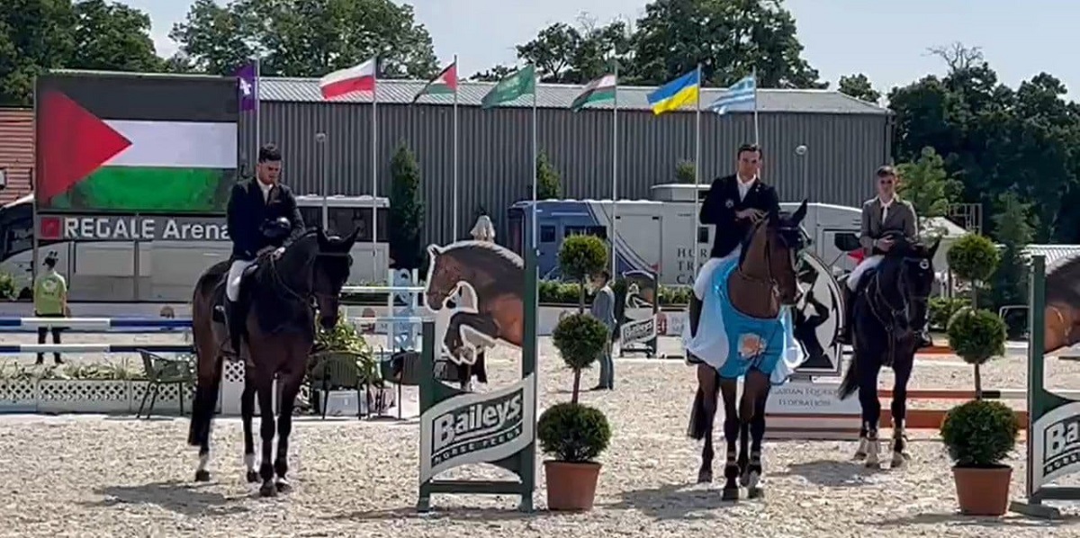 فلسطين تتوح ببطولة آسيا للفروسية للقفز بالحواجز