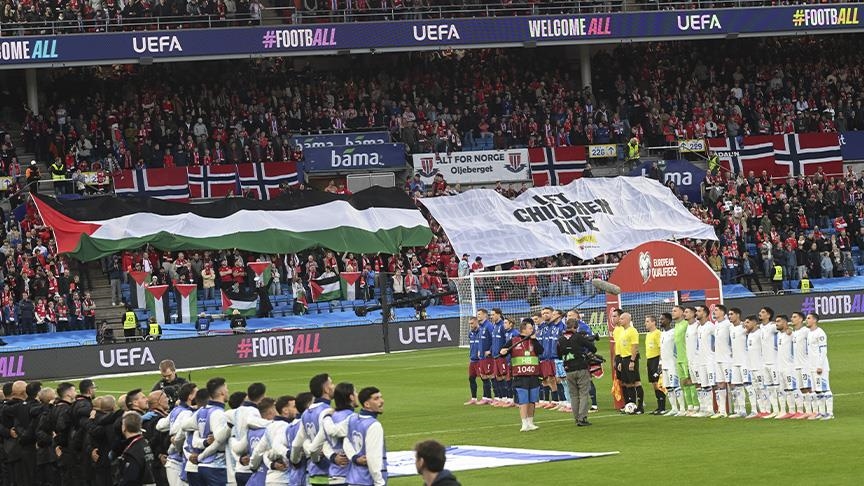 آلاف النرويجيين يتظاهرون ضد إسرائيل قبل مباراة قارية
