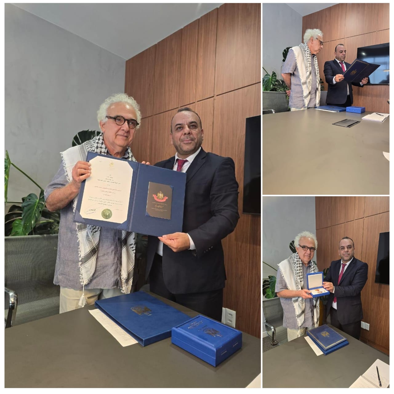 بالإنابة عن الرئيس عباس ... السوداني يسلم الروائي البرازيلي ميلتون حاطوم وسام الثقافة والعلوم والفنون "مستوى الإبداع"