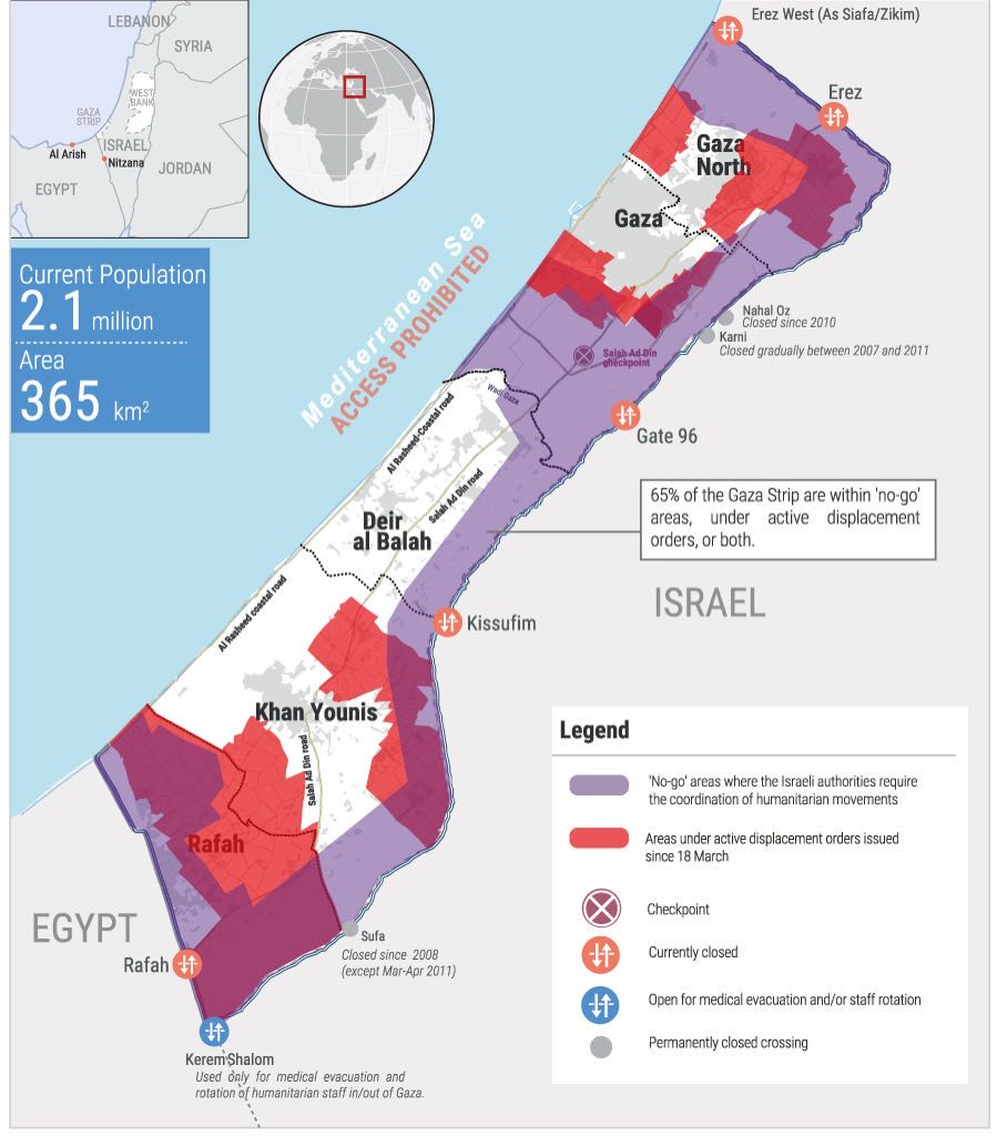 "اوشا" ينشر خارطة توضح  شكل قطاع غزة المستقبلي 